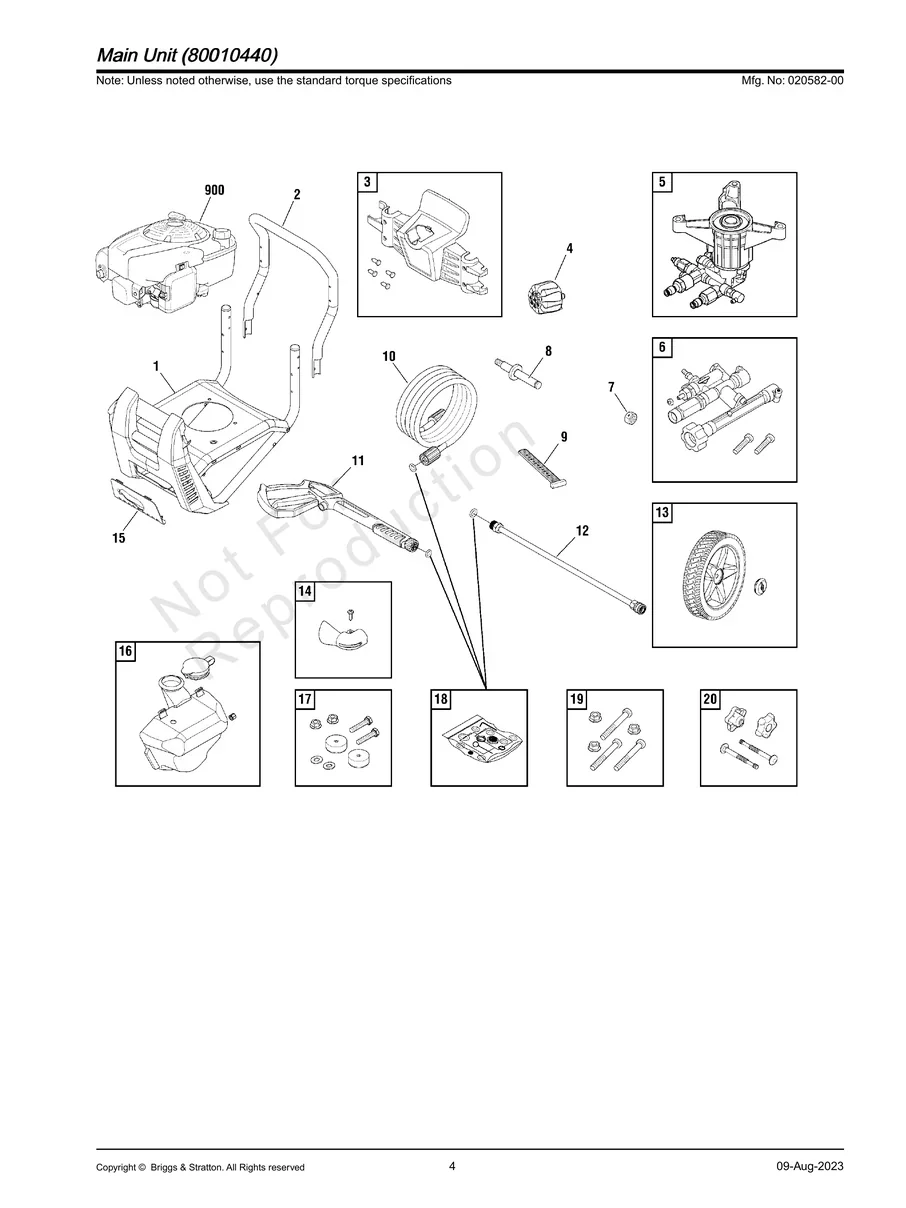 BRIGGS AND STRATTON, 020582-00, IPL.4